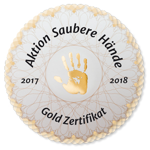 Herzerfrischend ASH_Gold_Zertifikat_2017-18_300px Erneut GOLD-Zertifikat für Hygiene erhalten Hygiene  Hygiene Gold-Zertifikat Aktion Saubere Hände 